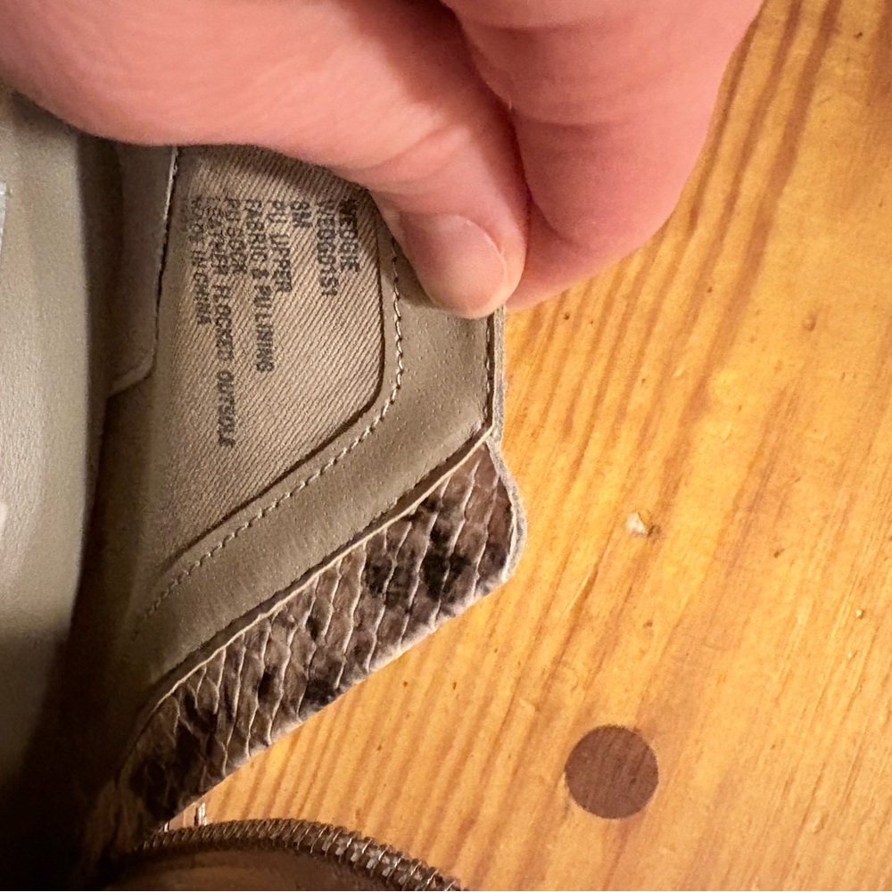 Steven Madden Snake Print Ankle Wedgie Sneakers - Picture 7 of 13